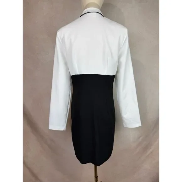 Vintage 1980s Blazer Dress Size Medium Color Block Byer Too! - Picture 4 of 8